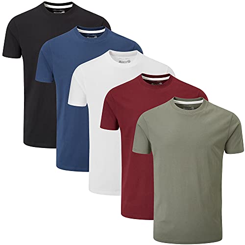 Charles Wilson 5er Packung Einfarbige T-Shirts mit Rundhalsausschnitt (Medium, Essentials Type 22) von Charles Wilson