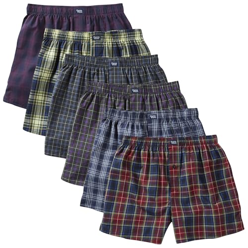 Charles Wilson 6er Packung Gewebte Boxershorts (L, Tartan Check 84) von Charles Wilson