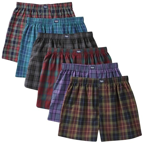 Charles Wilson 6er Packung Gewebte Boxershorts (L, Tartan Check 88) von Charles Wilson