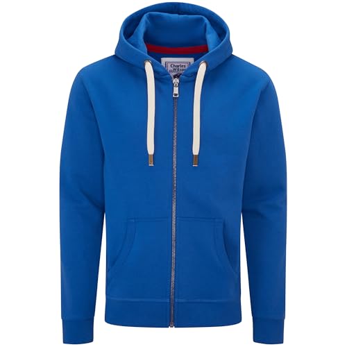 Charles Wilson Original-Kapuzenpullover mit Reißverschluss (L, Cobalt (1021)) von Charles Wilson