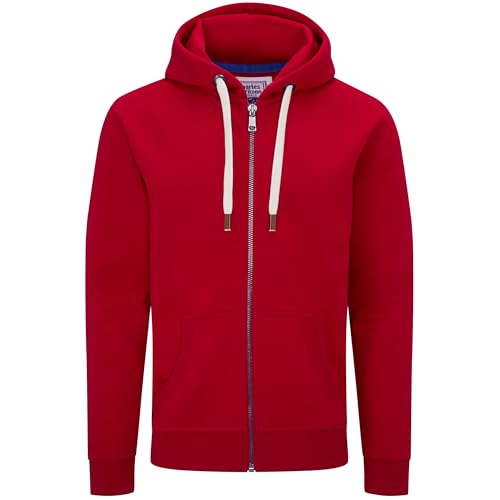 Charles Wilson Original-Kapuzenpullover mit Reißverschluss (L, Red (1021)) von Charles Wilson