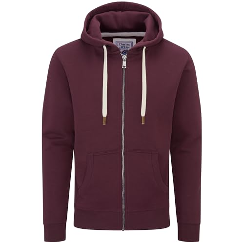Charles Wilson Original-Kapuzenpullover mit Reißverschluss (XXX-Large, Port (0819)) von Charles Wilson