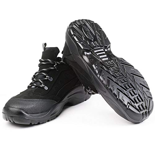 Charlie Barato® Herren Sicherheitsschuhe S3 LOG62 - wasserabweisendes Nubukleder mit Cordura®-Einsätzen, Stahlkappe, Durchtrittsichere Gewebezwischensohle, Größe 44 EU von Charlie Barato
