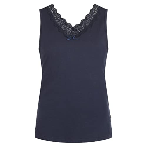 Charlie Choe Women's Women lace top Sleeveless T-Shirt, Indigo, L von Charlie Choe