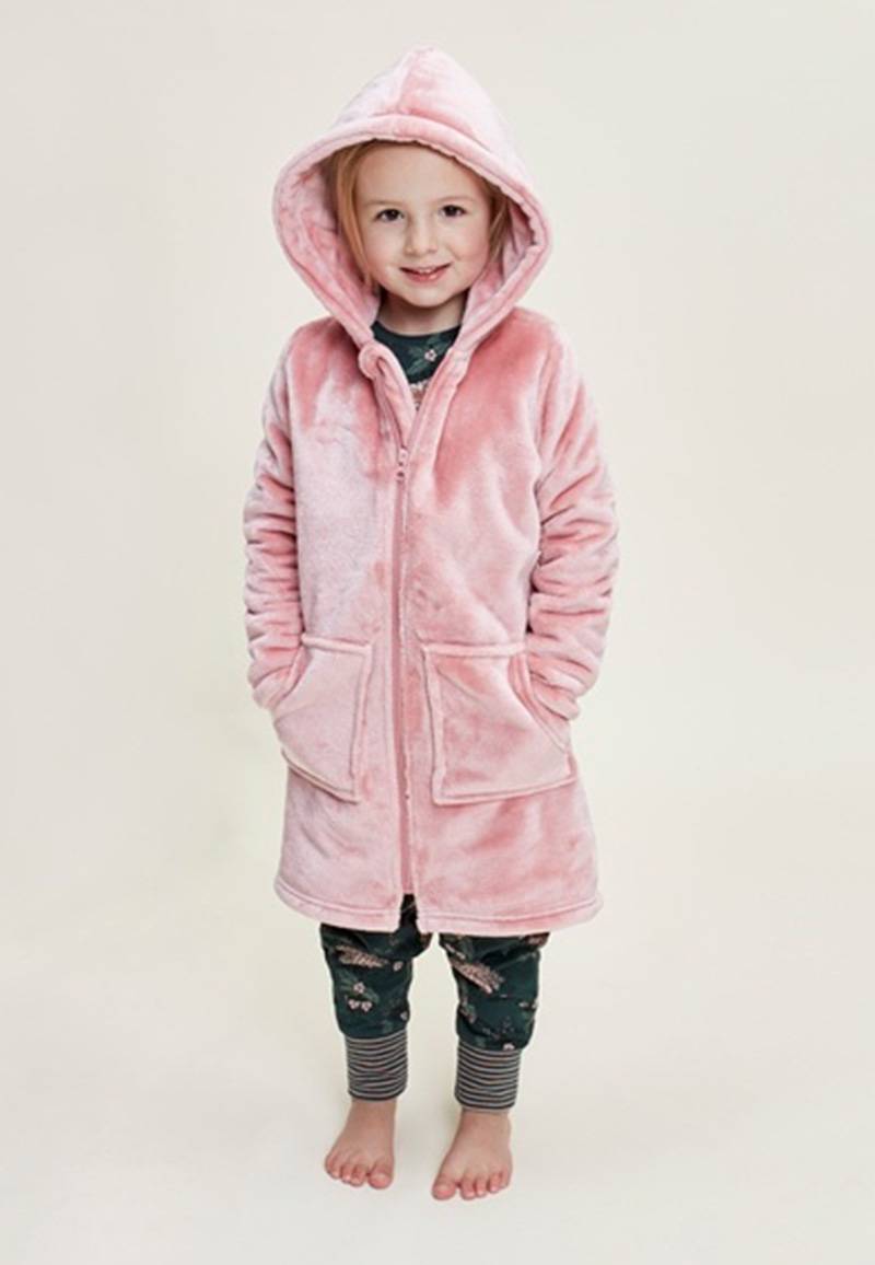 Roze meisjes badjas met rits en capuchon-164/176 von Charlie Choe