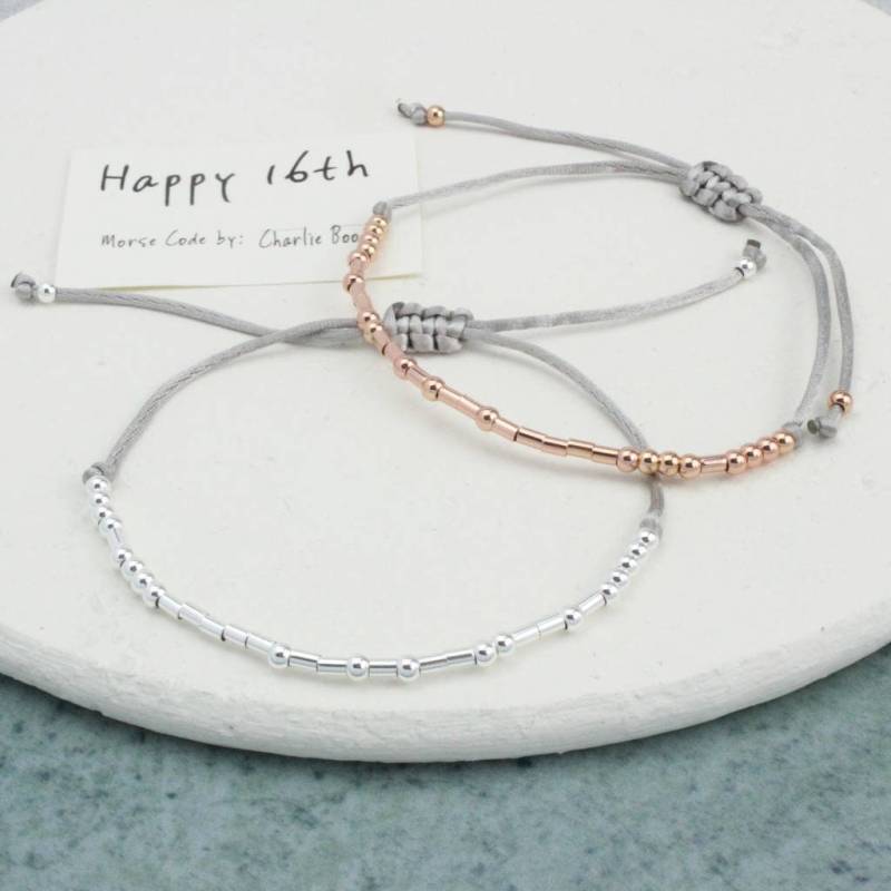 "Happy 16Th Birthday Morsecode Armband "Happy Birthday"." von CharlieBoots