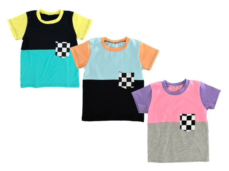 Karierte Colorblock Frühling T Shirts | Baby Kleinkind Kinder von CharlieandChumps