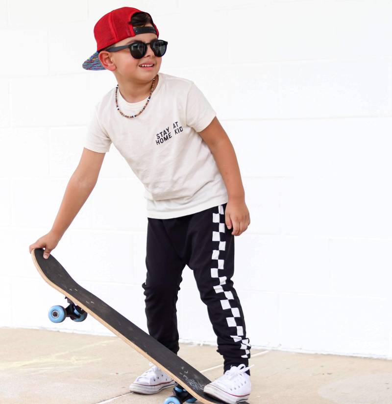 Karierte Jogginghose Mit Seitenstreifen von CharlieandChumps