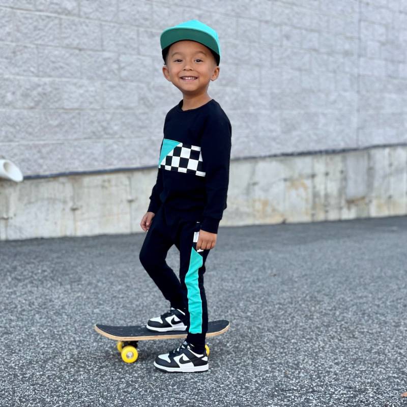 Kariertes Akzent-Kleidungsset von CharlieandChumps