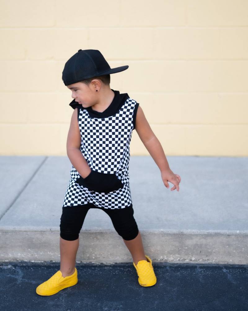 Kariertes Kapuzen-Tank-Top von CharlieandChumps