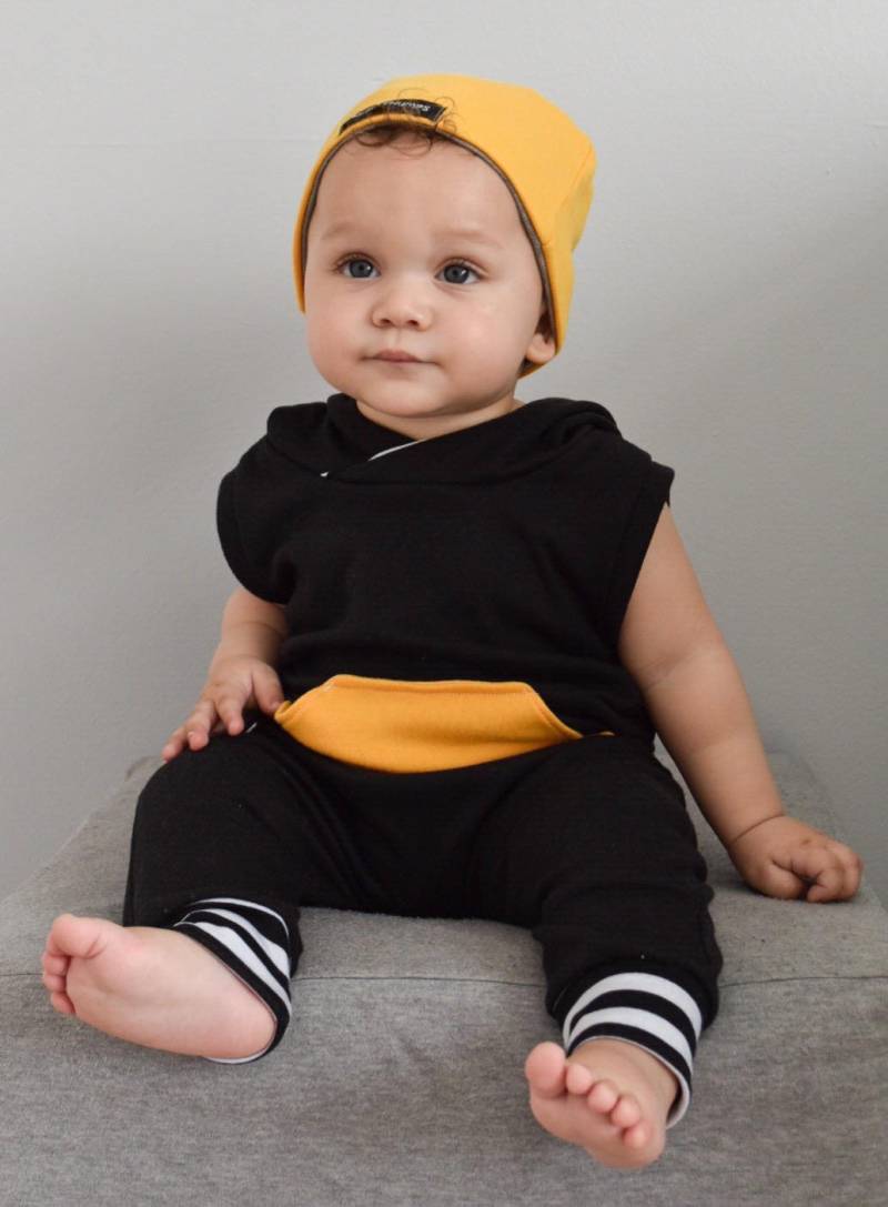 Mit Kapuze Haremshose - Kleinkind Strampler Baby Einteiler Slip On Overall Hipster von CharlieandChumps