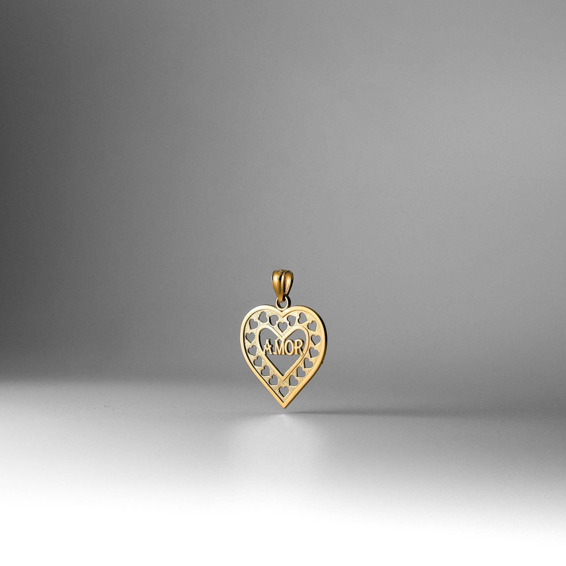 14K Echtgold Liebe Amor Herz Anhänger/Charme-Gold Anhänger Für Her-Gold Anhänger/Charme von CharlieandCoGOLD