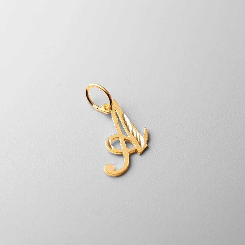 " 14K Gold "A" Initial Cursive Anhänger Charm - Halskette Charm." von CharlieandCoGOLD