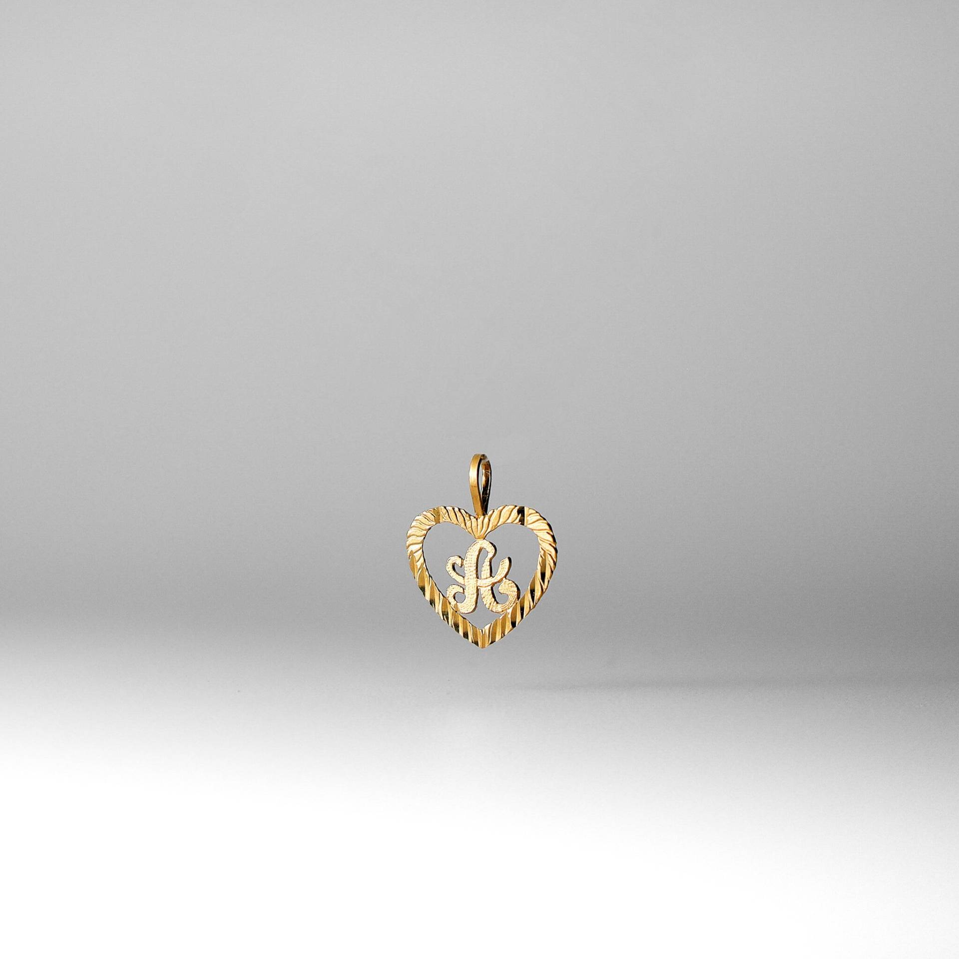 14K Gold Anfangsanhänger Charm - Echt Herz A Initial Halskette von CharlieandCoGOLD