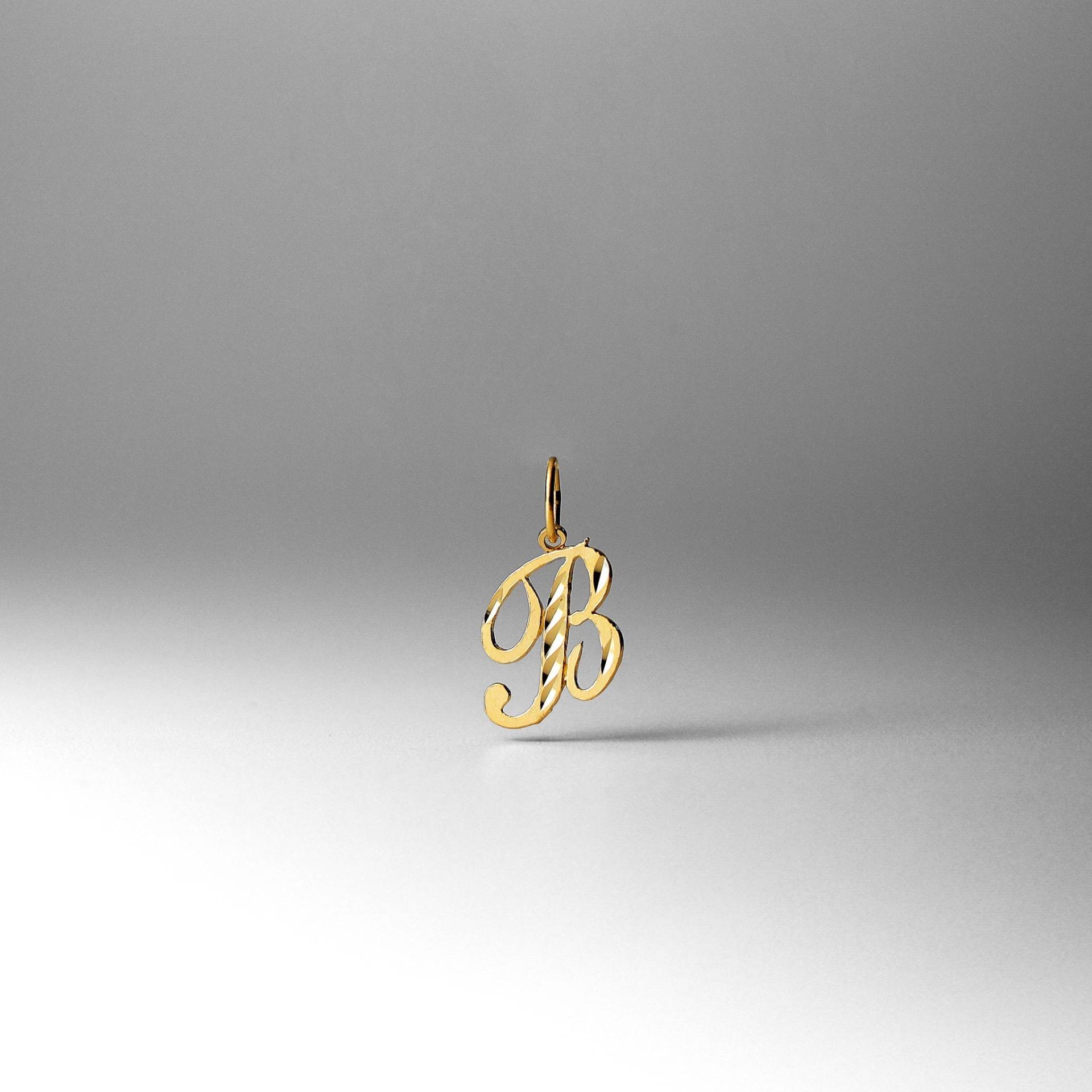 " 14K Gold ""B"" Initial Cursive Anhänger Charm - ""B" Halskette Charm." von CharlieandCoGOLD