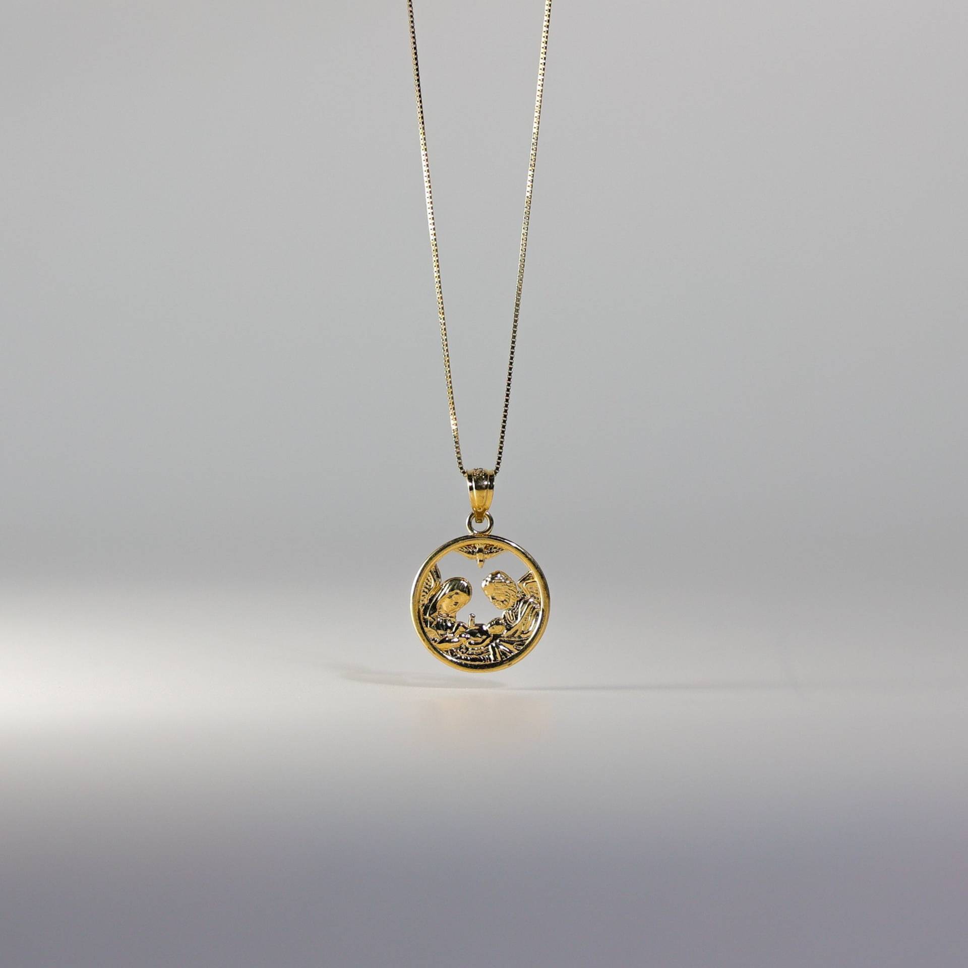 14K Gold Baby Taufe Religiöse Anhänger Charme - Halskette von CharlieandCoGOLD