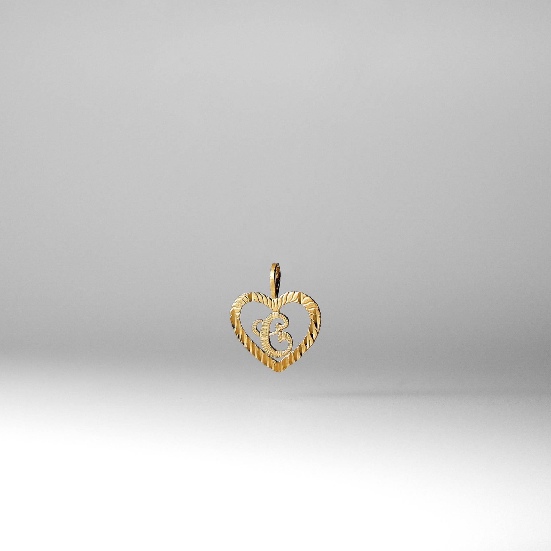 14K Gold ""C"" Anfang Anhänger Charme - Echt Herz C Erste Halskette." von CharlieandCoGOLD