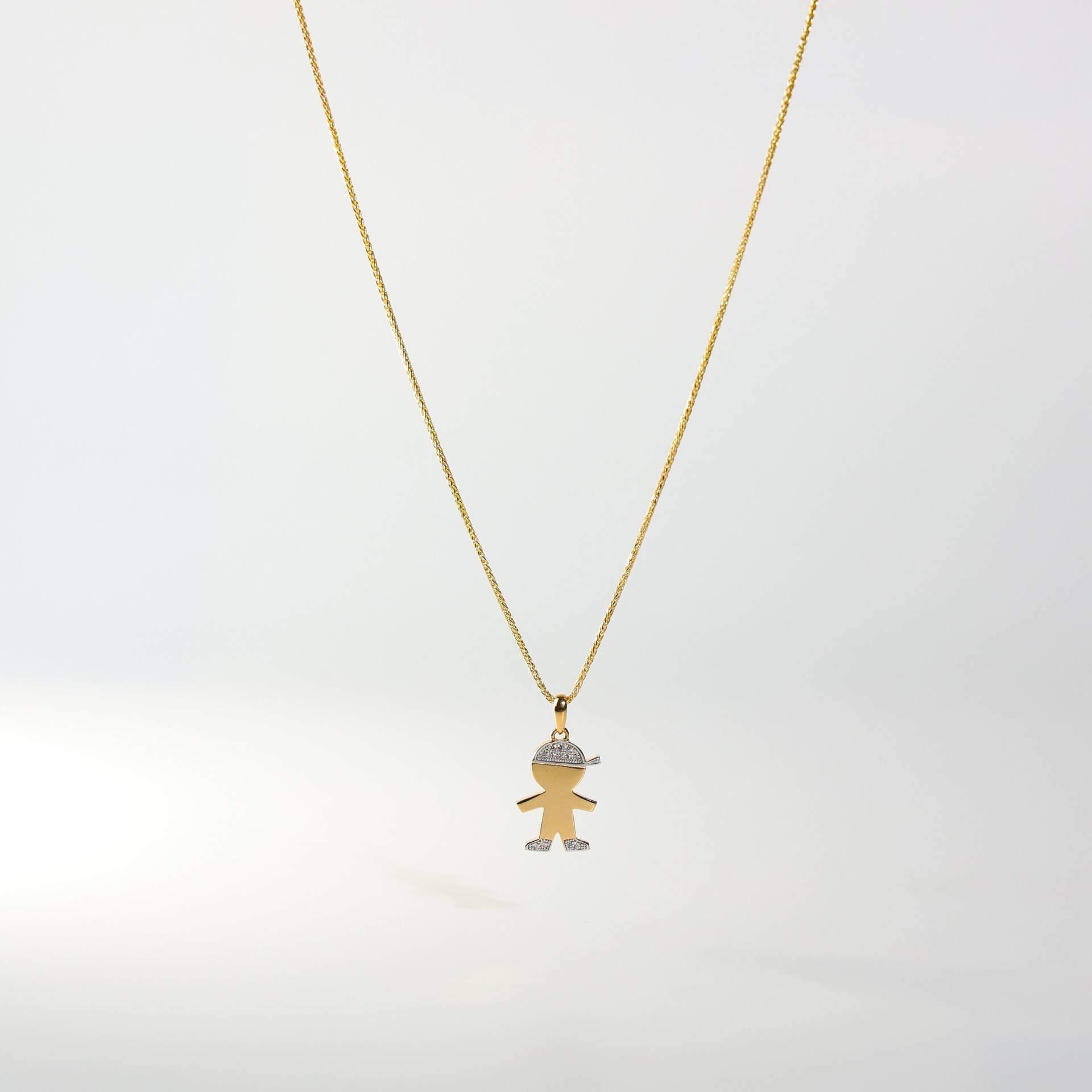 14K Gold Cool Boy Anhänger Charm-Gold Little Halsketten-Charme Für Ihn von CharlieandCoGOLD