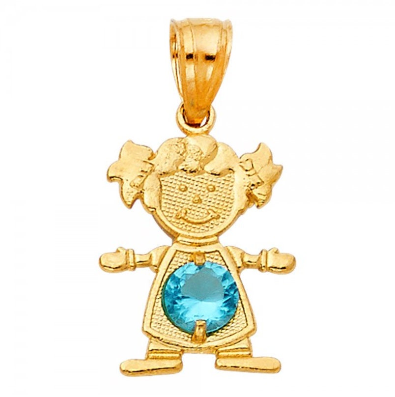 14K Gold Dezember Birthstone Anhänger Für Mädchen - Girl Halskette von CharlieandCoGOLD