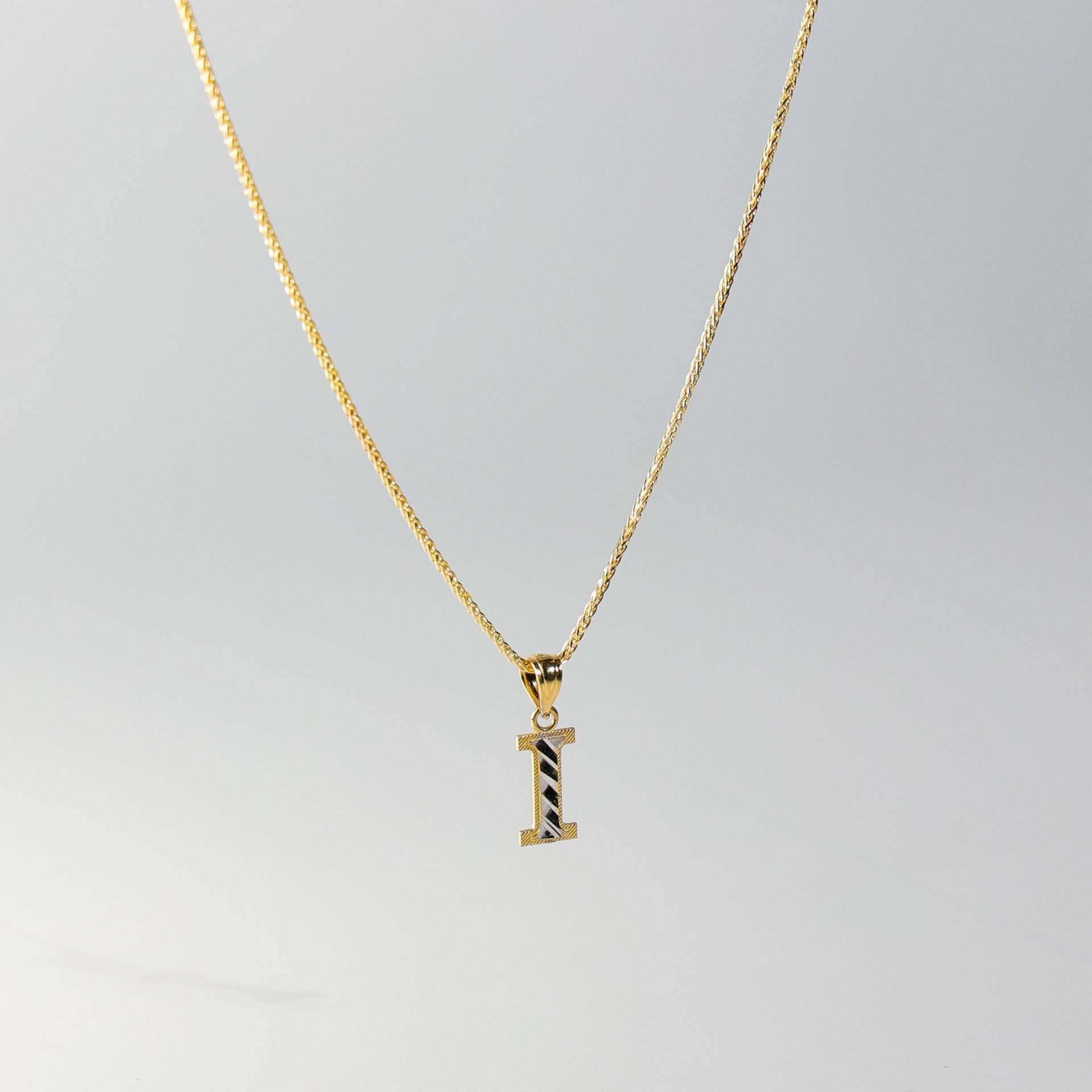 "14K Gold ""I"" Erste Anhänger Charm-Gold Block I Halskette Charm." von CharlieandCoGOLD