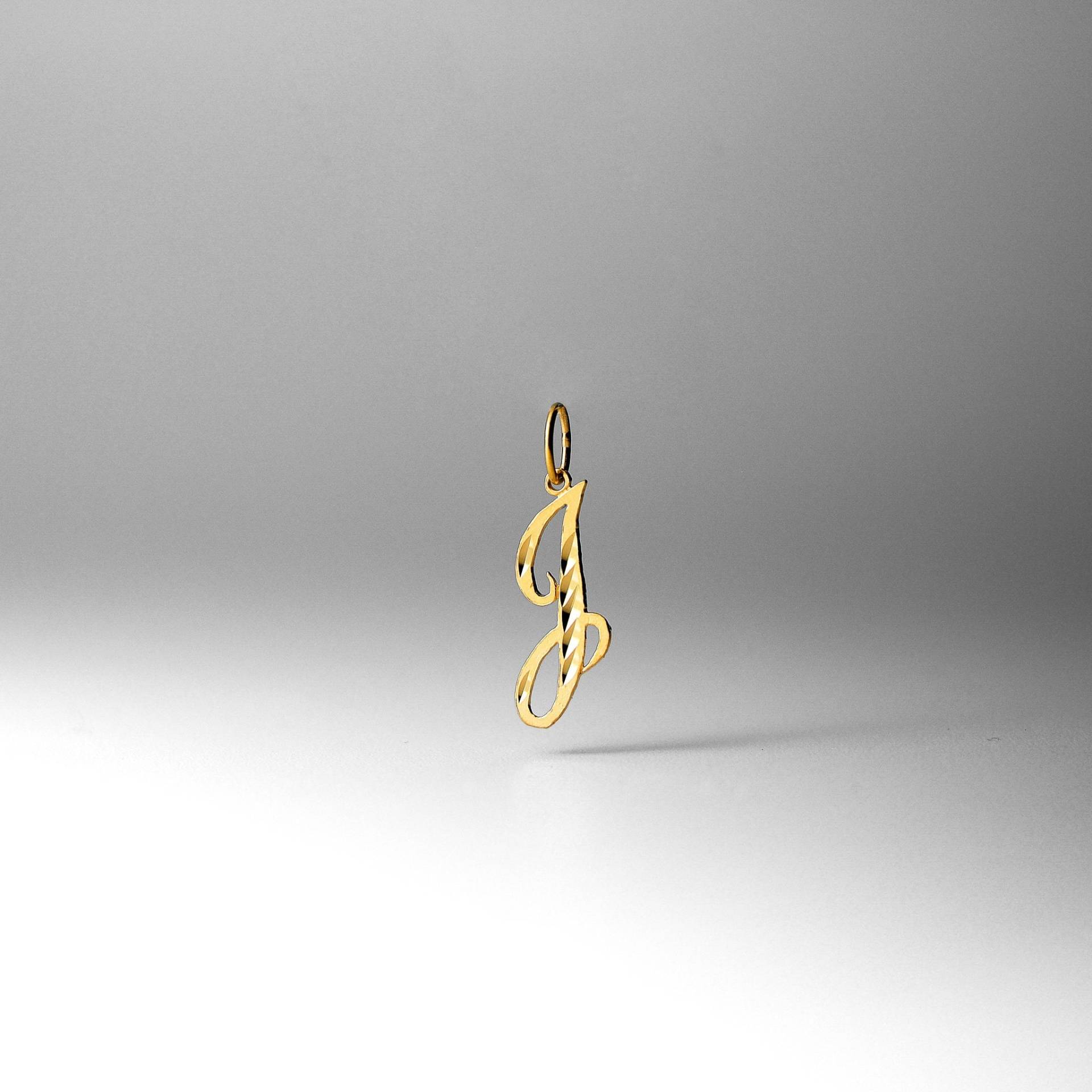 " 14K Gold ""J"" Initial Cursive Anhänger Charm - ""J" Halskette Charm." von CharlieandCoGOLD