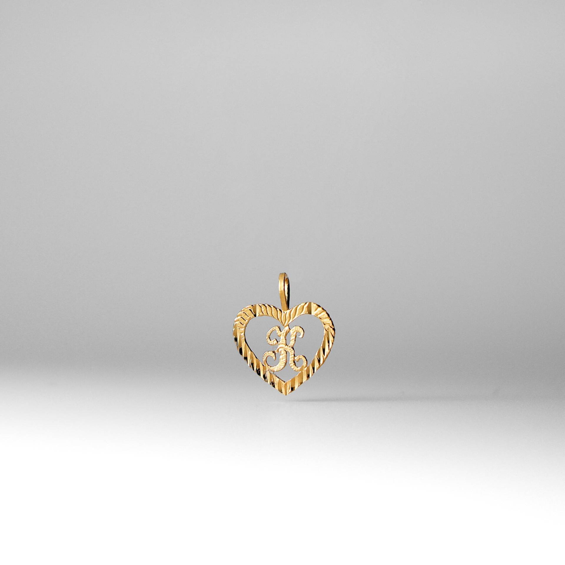 "14K Gold ""K"" Anfang Anhänger Charm - Echt 14K Herz K Initial Halskette." von CharlieandCoGOLD