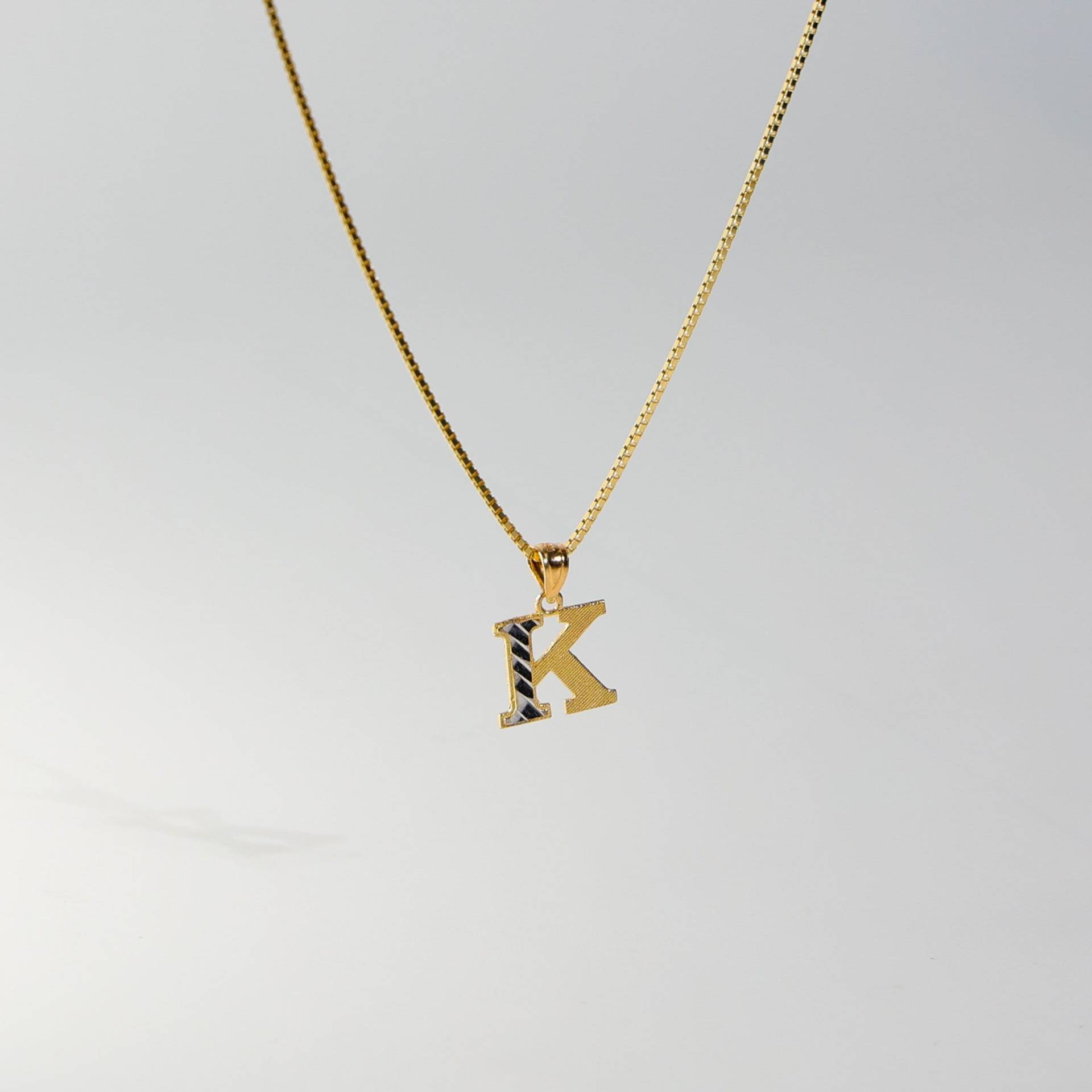 " 14K Gold ""K"" Erste Anhänger Charm-Gold Block K Halskette Charm." von CharlieandCoGOLD