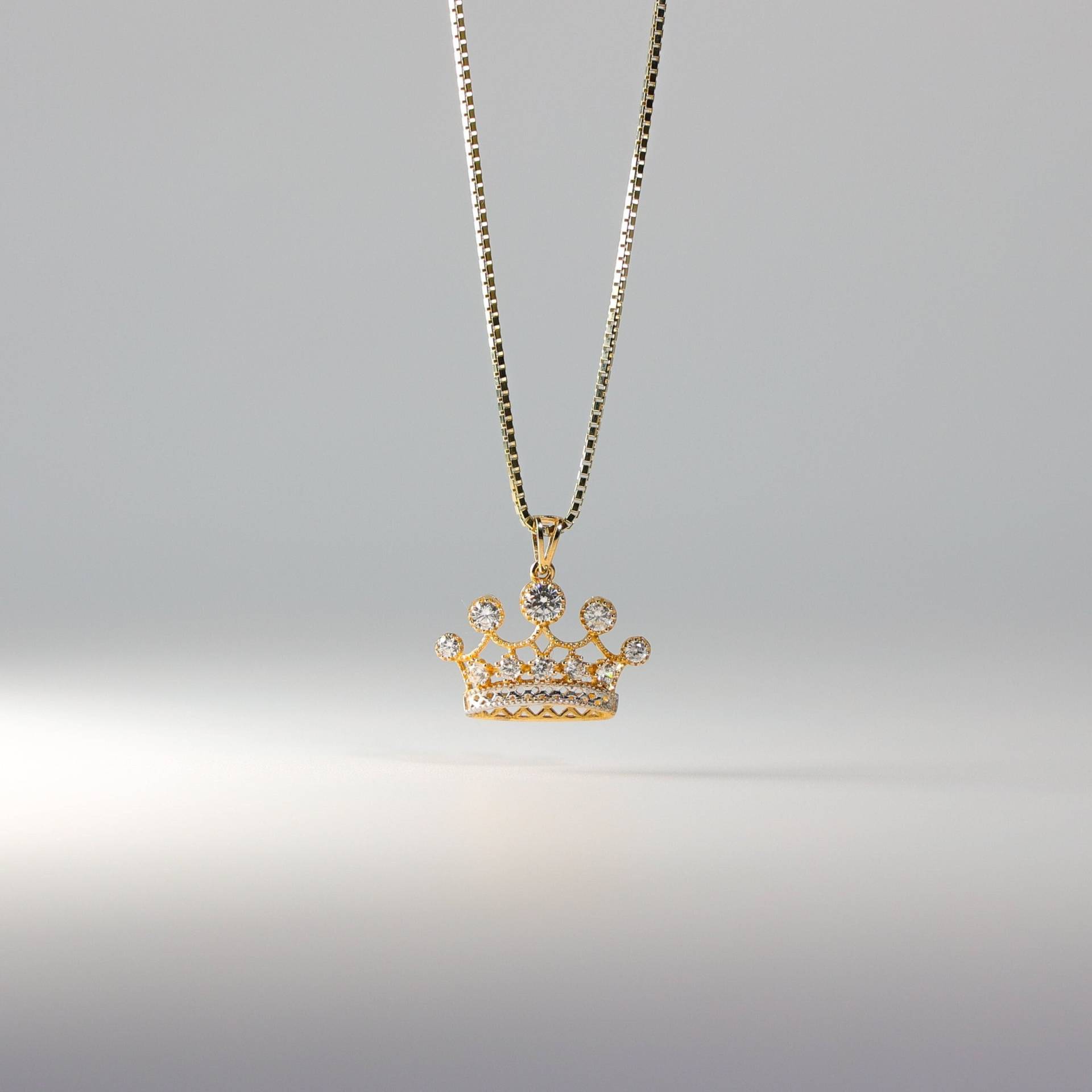 14K Gold Krone Anhänger Charm - Echte Halskette Charme Mit Zirkonia Steinen von CharlieandCoGOLD