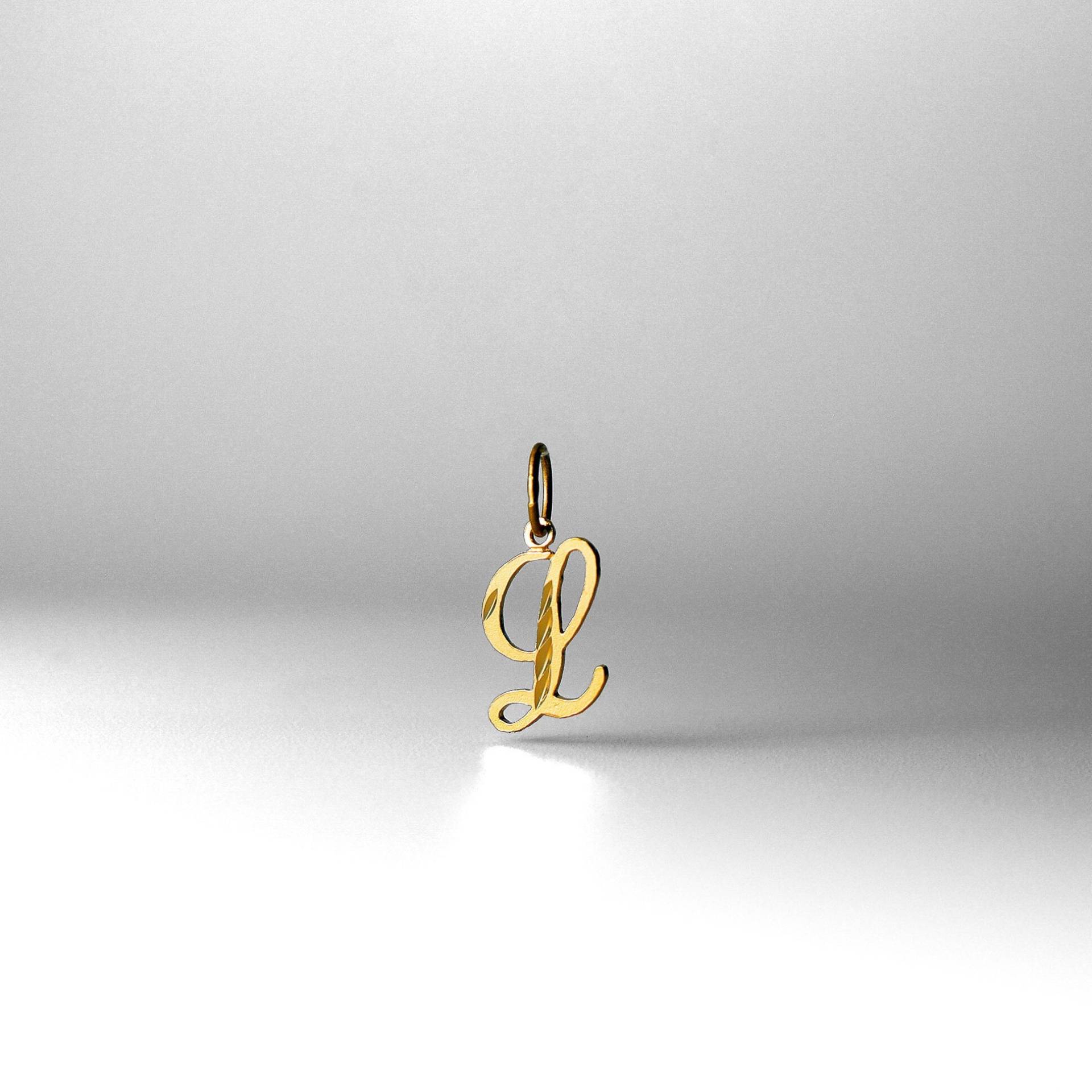 " 14K Gold ""L"" Initial Cursive Anhänger Charm - Halskette Charm." von CharlieandCoGOLD