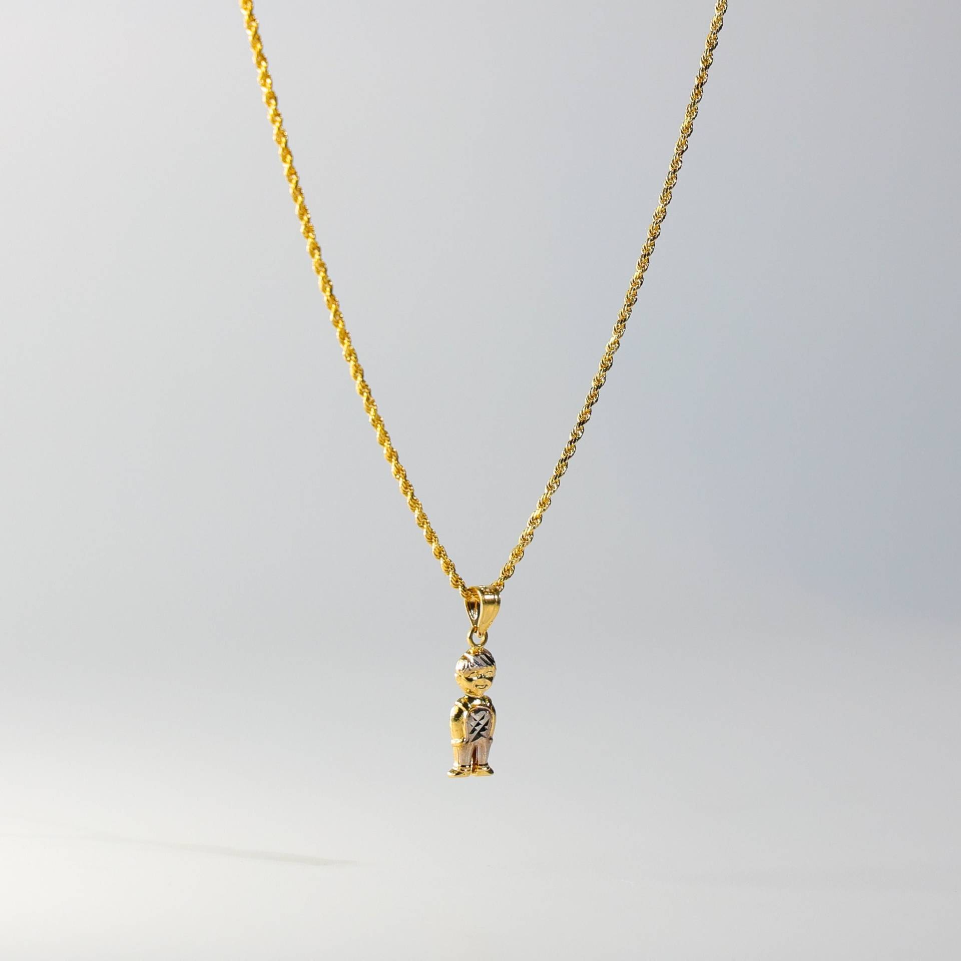14K Gold Lächelnder Junge Anhänger Charm-Gold Kleiner Halskette Charme Für Ihn von CharlieandCoGOLD