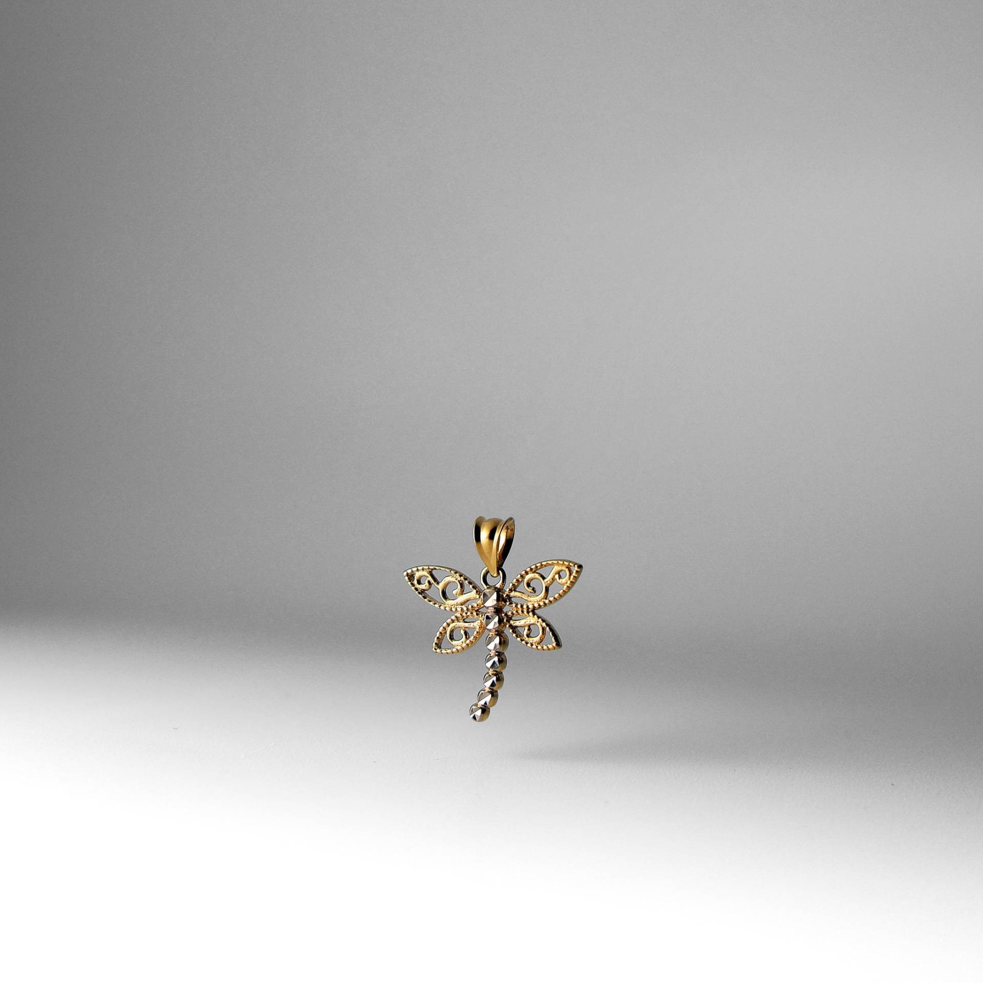 14K Gold Libelle Anhänger Charm - Halskette von CharlieandCoGOLD