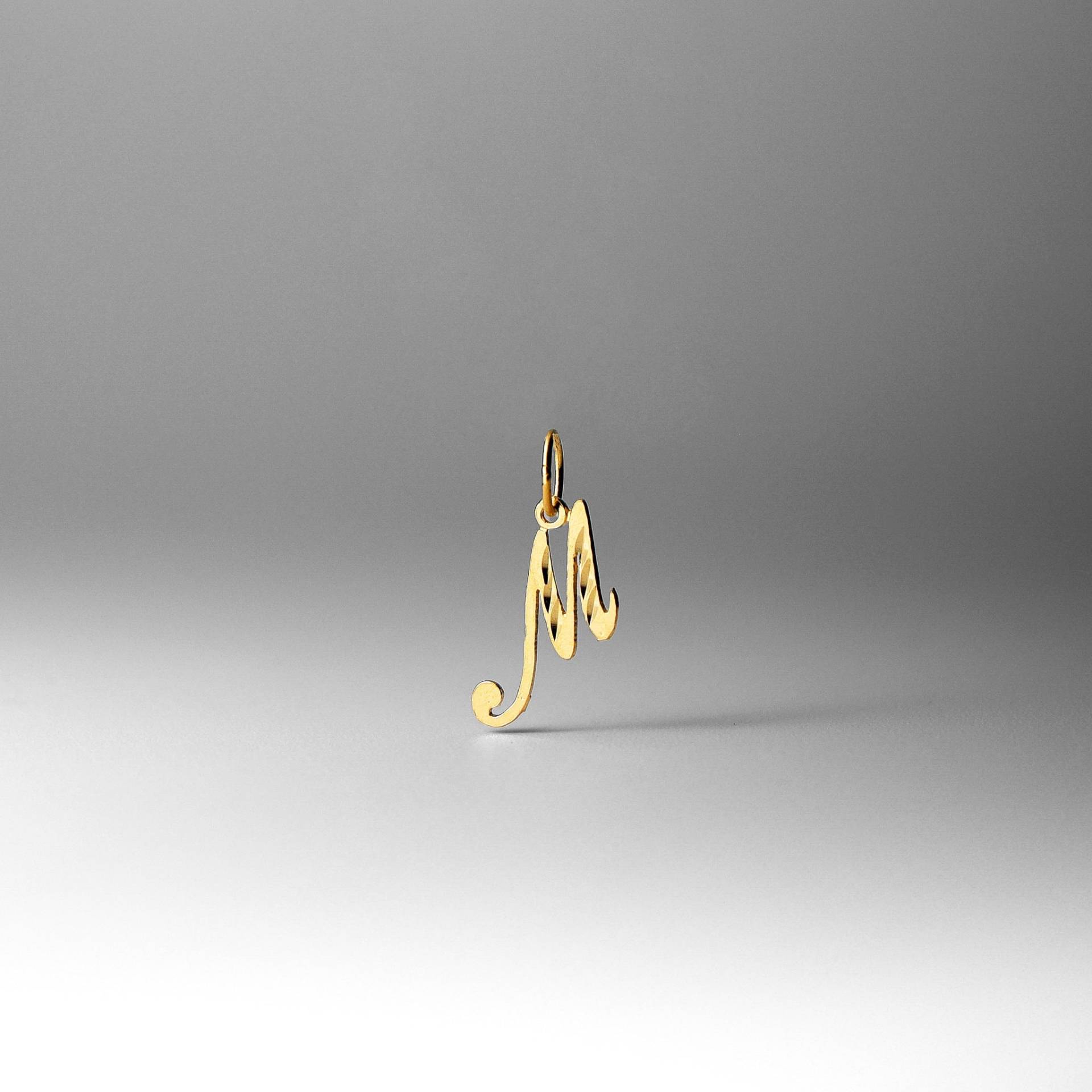 " 14K Gold "" M Initial Cursive Anhänger Charm - ""M" Halskette Charm." von CharlieandCoGOLD