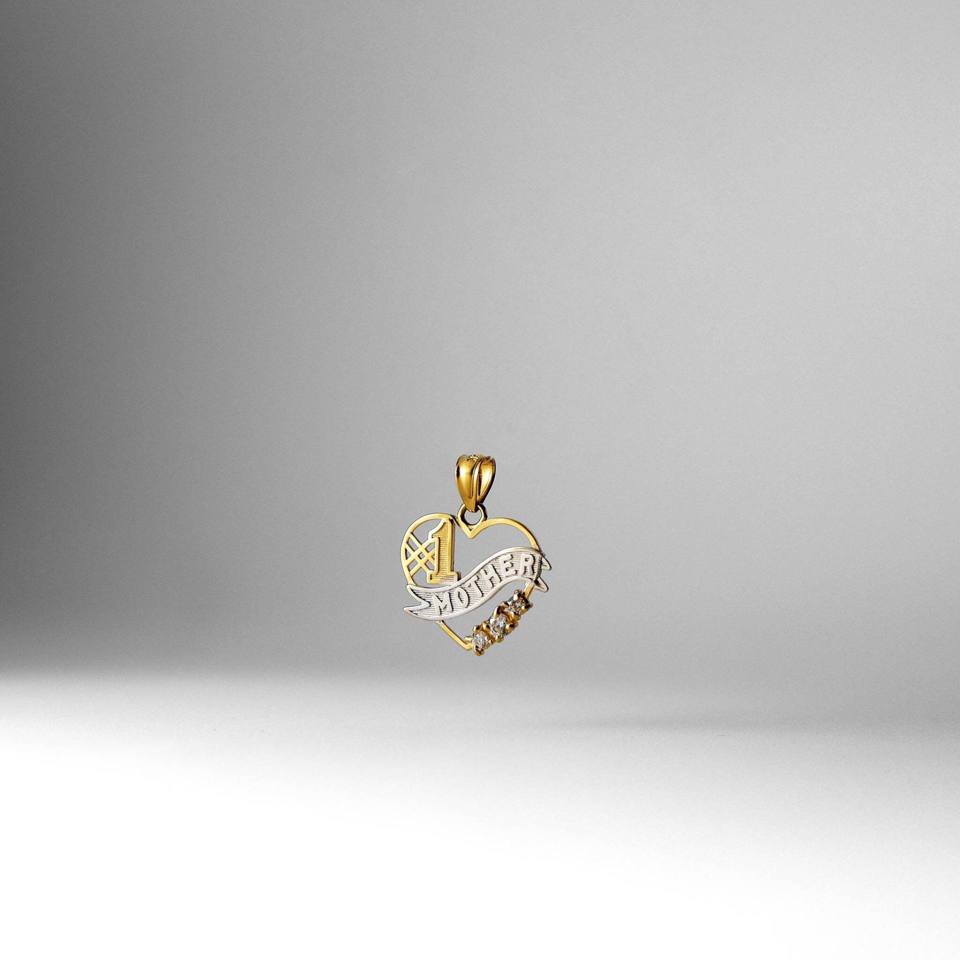 14K Gold Nummer 1 Tochter Herz Anhänger Charm - Echt Halskette Für Her-Geschenke Mütter von CharlieandCoGOLD