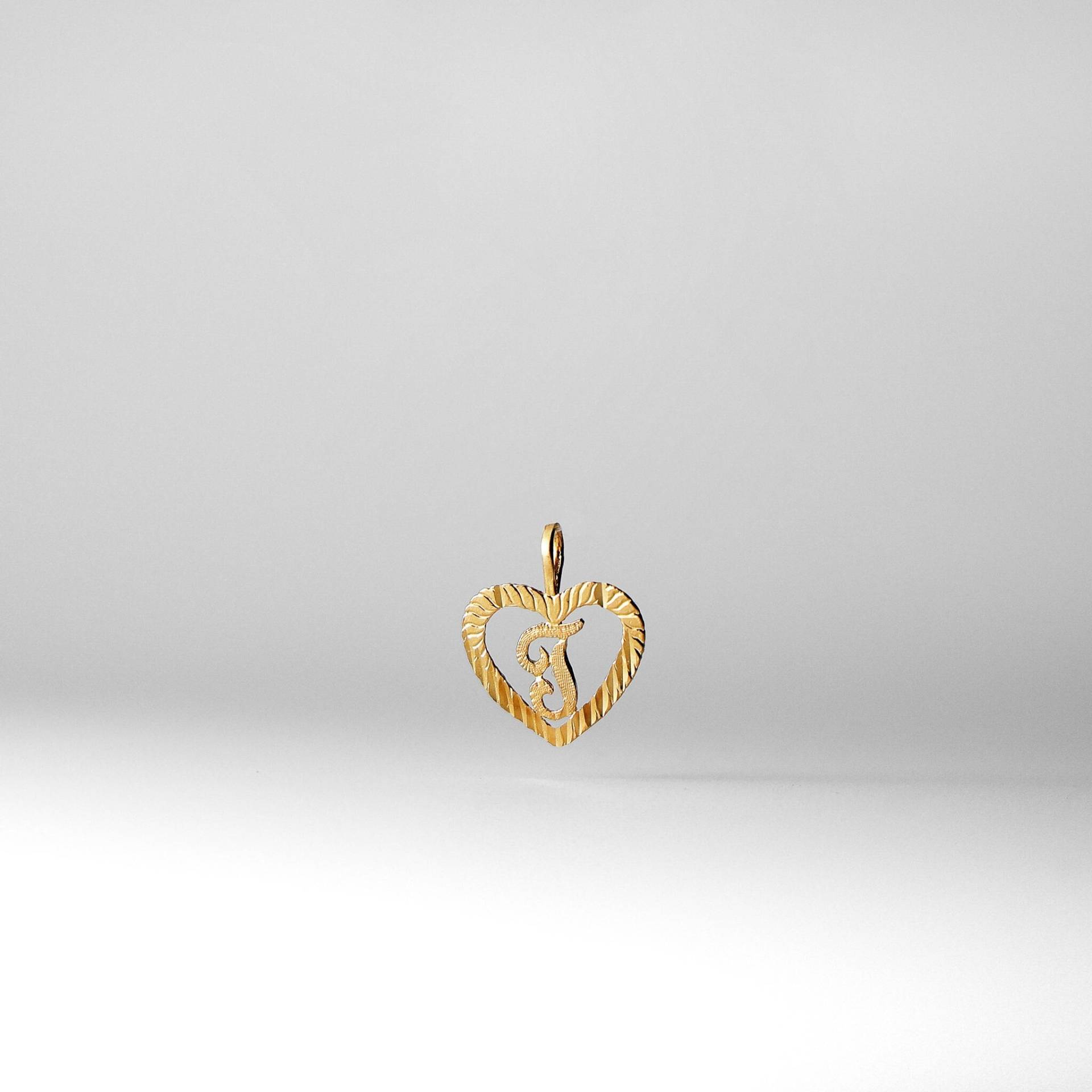 "14K Gold ""T"" Anfang Anhänger Charm - Echt 14K Herz T Initial Halskette." von CharlieandCoGOLD