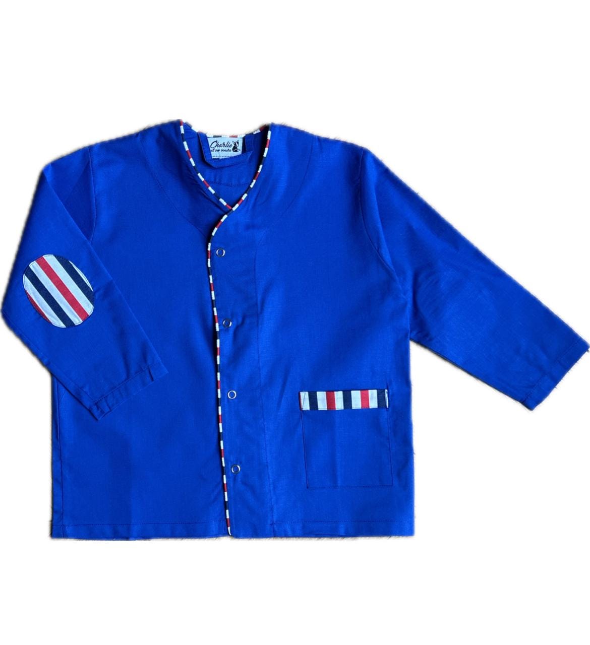 Charles Champion - Blaue Schulschürzenbluse Charles Champion - Blaue Schulschürzenbluse von Charlieetsessoeurs