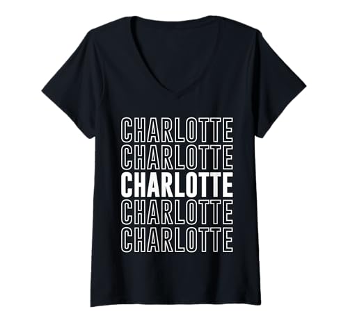 Damen Charlotte T-Shirt mit V-Ausschnitt Damen Charlotte T-Shirt mit V-Ausschnitt von Charlotte Apparel