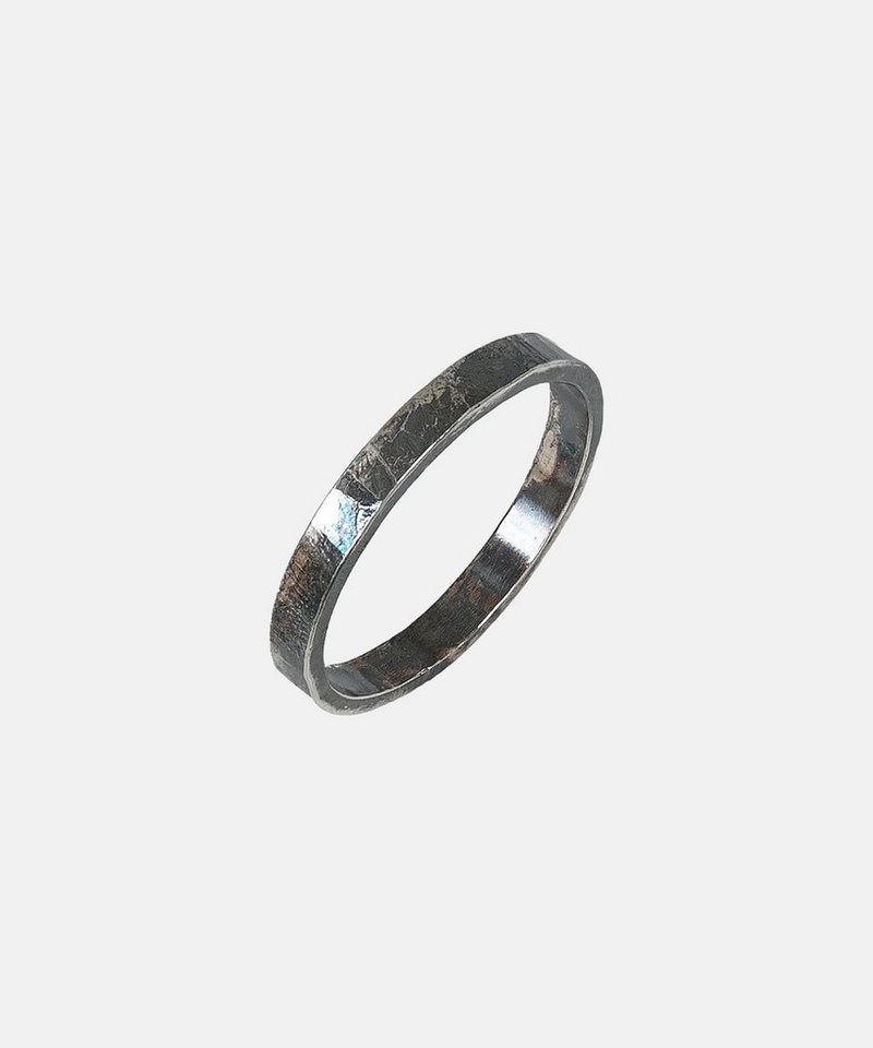 Charlotte Wooning Fingerring Herren Silber oxidiert - Hammered Ring - Größe 62, Silber 925 oxidiert von Charlotte Wooning