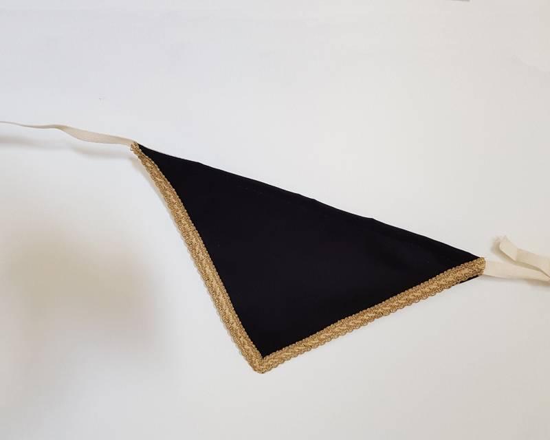 Militär Gold Braid Dreieckstuch - Schwarz Oder Marine Auf Bestellung Mädchen Kopftuch Benutzerdefinierte Stirnband von CharlottesDrawer