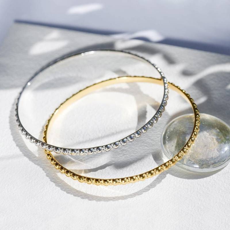 Handgemachter Sterling Silber Armreif Gold Vermeil von CharlottesWebJewelry