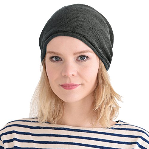 CHARM Bio Baumwolle Dehnbar Beanie Gemacht In Japan Männer Frauen Strick Hut Mode Sommer Winter Jede Jahreszeit Chemo Medizinisch Krebs Natürlich Dunkelgrau von CHARM