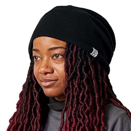 CHARM Slouchy Beanie Hut Baggy Baumwolle Strick-Mütze Elastisch Japanische Koreanisch Mode Sommer Winter Schwarz (Style A) von CHARM