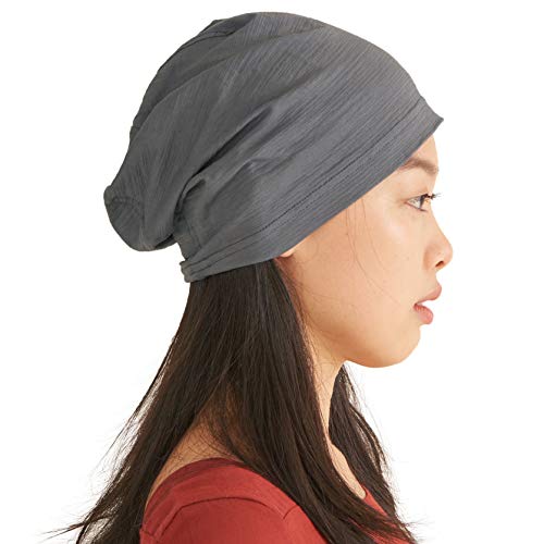 CHARM Leichte Sommer Mütze für Herren - Damen Slouchy Mütze Stretchy Slouch Strickmütze aus 100% Baumwolle Chemo Hut Grau von CHARM