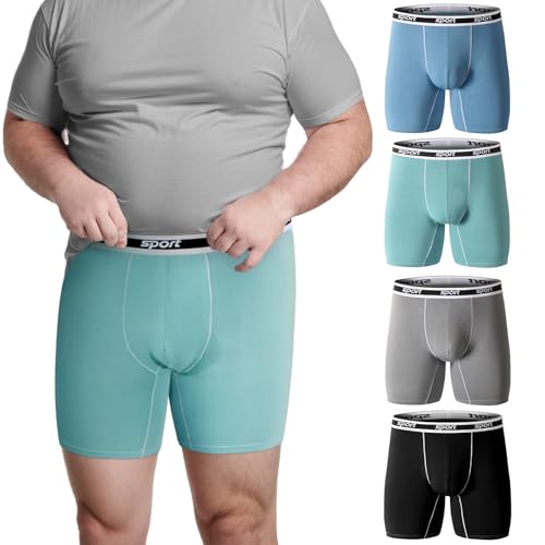 Charm Karter Big & Tall Boxershorts Herren - Unterhosen Männer 2XL 3XL 4XL 5XL 6XL Langes Bein Atmungsaktive Unterwäsche Unterhosen Pack von Charm Karter