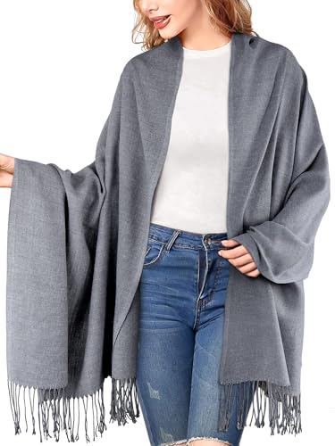 Damen Schal Pashmina — Stola Weich Groß Eleganter Winterschal Klassischer Umschlagtuch Abendkleid Tuch Warm Kuschelig Schultertuch Geschenk von Charm Karter