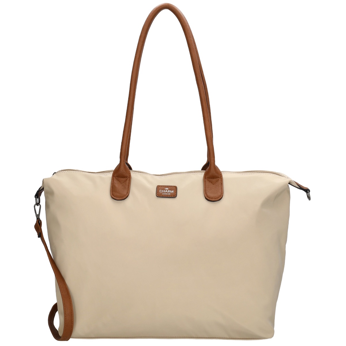 Charm London Buckingham shoulderbag 15,6 inch-Sand von Charm London