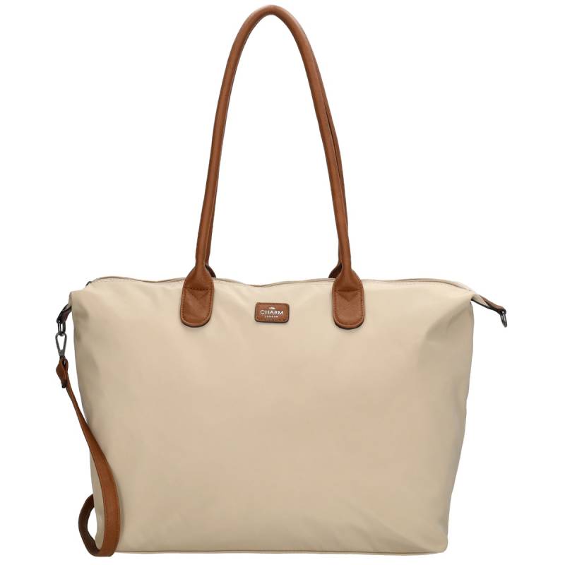 Charm London Buckingham shoulderbag 15,6 inch-Sand von Charm London