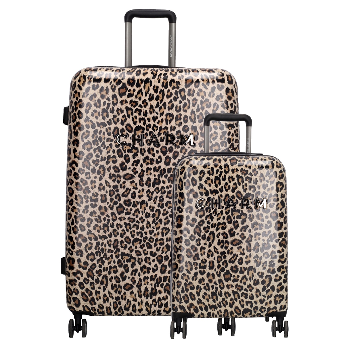 Charm London Capetown Travel Trolley Set-Leopard von Charm London