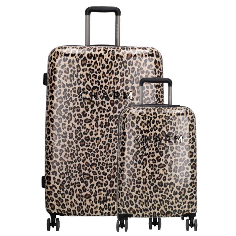 Charm London Capetown Travel Trolley Set-Leopard von Charm London