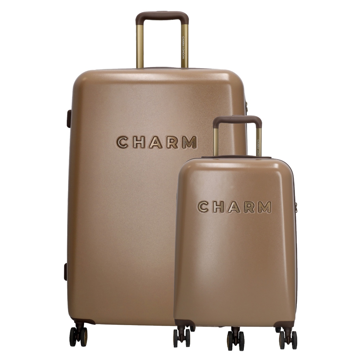 Charm London Capetown Travel Trolley Set-Taupe von Charm London