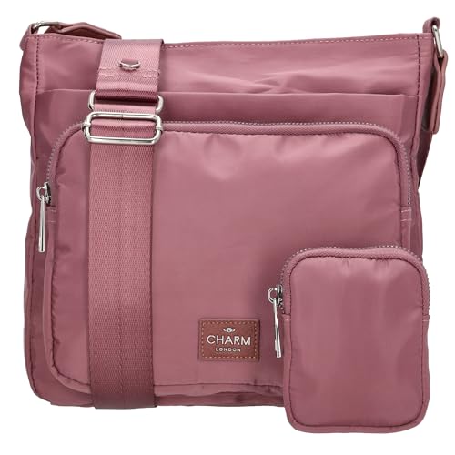 Charm London Große Umhängetasche - Wasserabweisend mit Verstellbarem Schultergurt und 5 Reißverschlussfächern - Praktische Zusatztasche - Ideal für den Alltag Charm London Große Umhängetasche - Wasserabweisend mit Verstellbarem Schultergurt und 5 Reißverschlussfächern - Praktische Zusatztasche - Ideal für den Alltag von Charm London